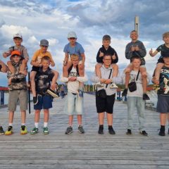 Būsimoms kovoms Anykščių imtynininkai ruošėsi pajūryje (FOTO)
