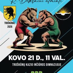 Kovo 21 dieną – tarpmiestinės imtynių varžybos Troškūnuose