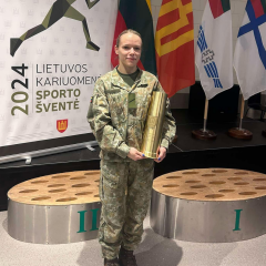 Kariuomenės ceremonijoje pagerbta imtynininkė G. Dilytė