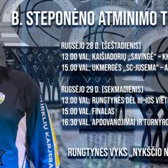 Ateinantį savaitgalį – B. Steponėno atminimo turnyras