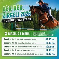 Birželio 6 dieną – „Bėk bėk, žirgeli“ šventės konkūrų varžybos